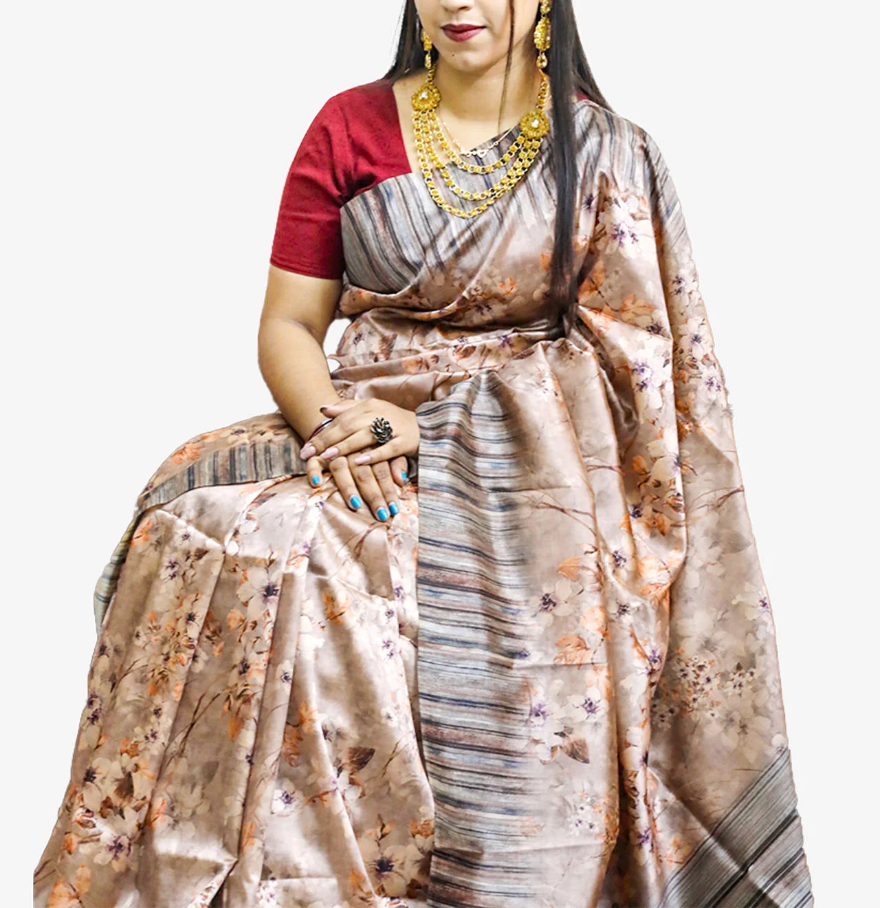 1729941405-edit3 Butter Silk Saree - Image 1